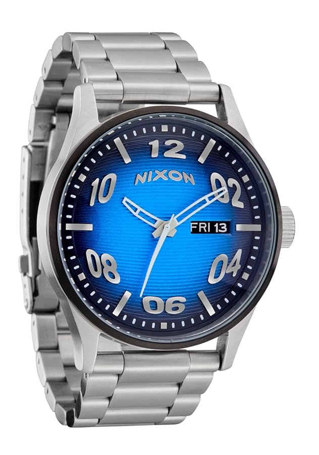 時計 Nixon Steel Sentry Stainless Steel Watch | Blue Sunray | Men's Stainless