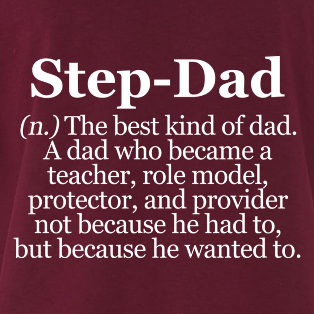 shop4ever Step-Dad Definition Bonus Dad T-Shirt XXX-Large Maroon 0