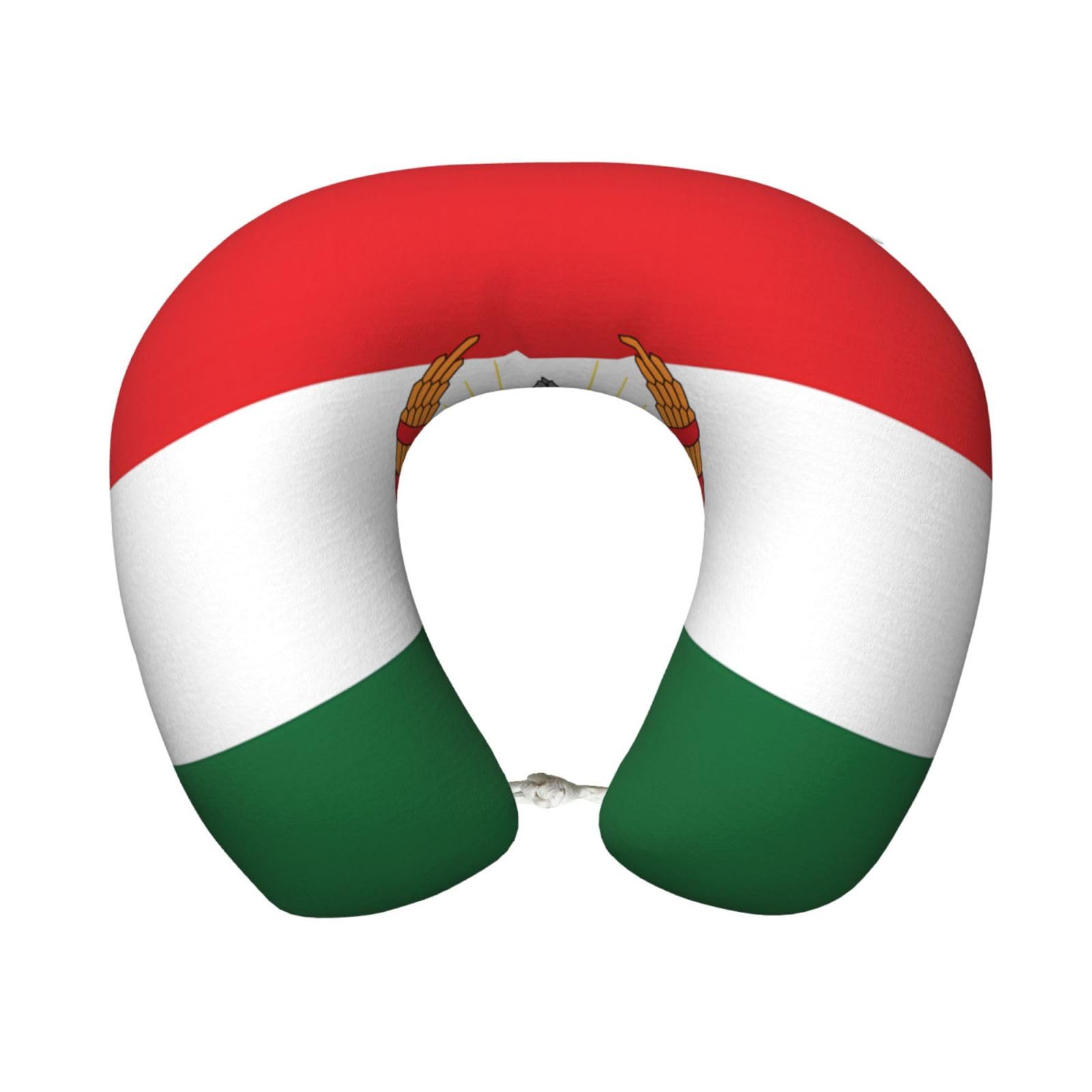 peiyeety Comfortable Flag of Mahabad Print Memory Foam Travel Pillow - U-Shaped Neck Support for Trips, Office Naps, and More