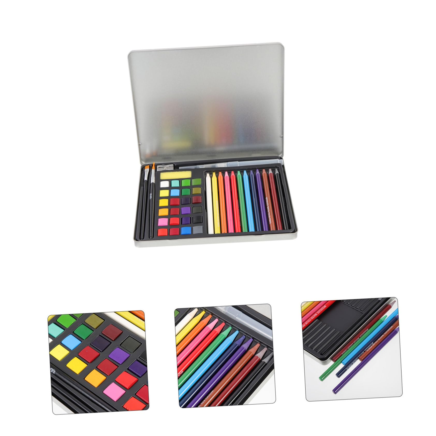 Housoutil Aquarell Malset 24 Farben für Kinder, Tragbar, 42 Stück | Schulanfang Deko, Selbstgemacht Malen und Malzubehör, Leichtes Farbbedarf für Zuhause