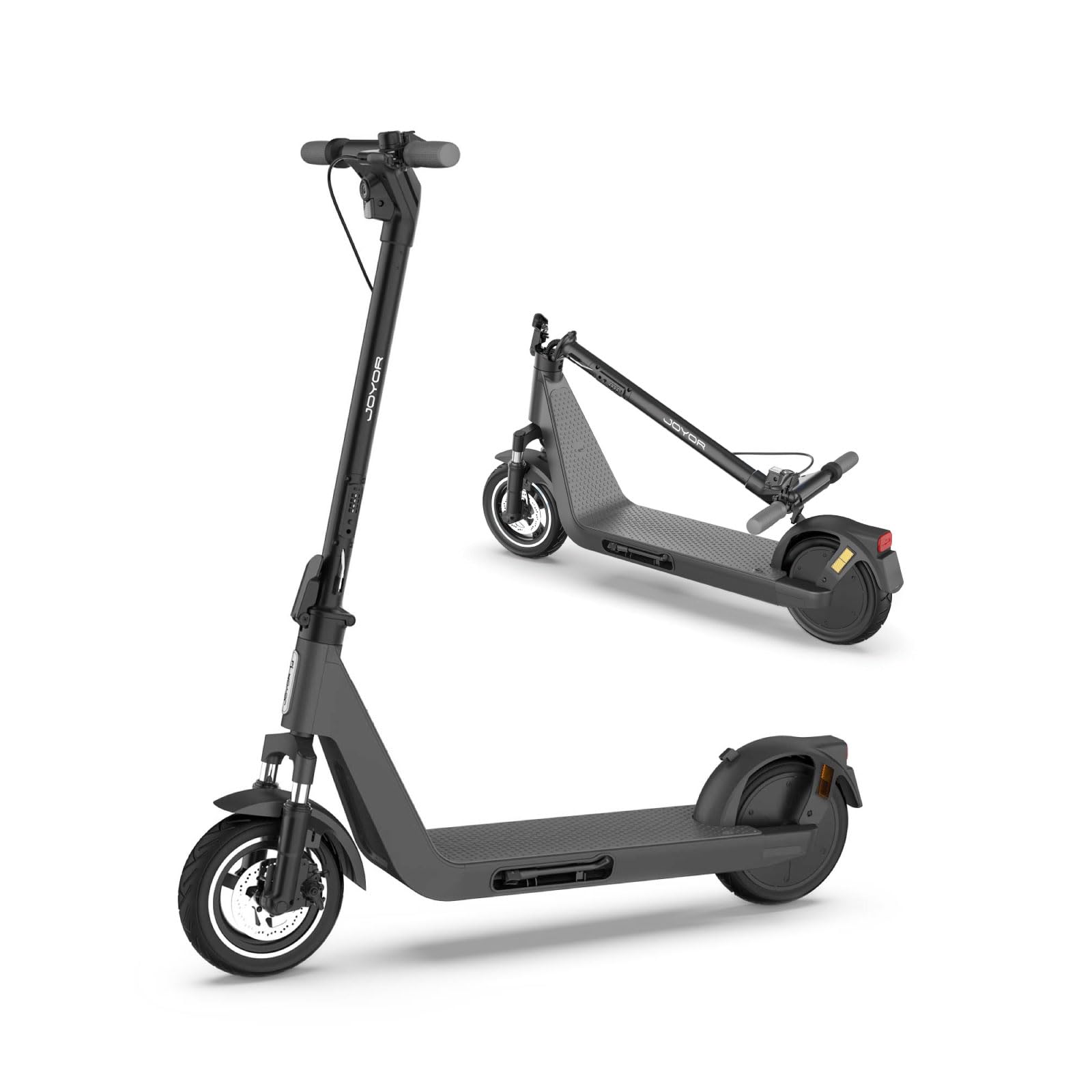 Joyor LiteGo - Patinete eléctrico Adultos - Autonomía 50km, Ruedas de Aire 10”, Resistencia al Agua, Freno de Disco Delantero, E-ABS Trasero, Doble Suspensión Delantera - Homologado DGT