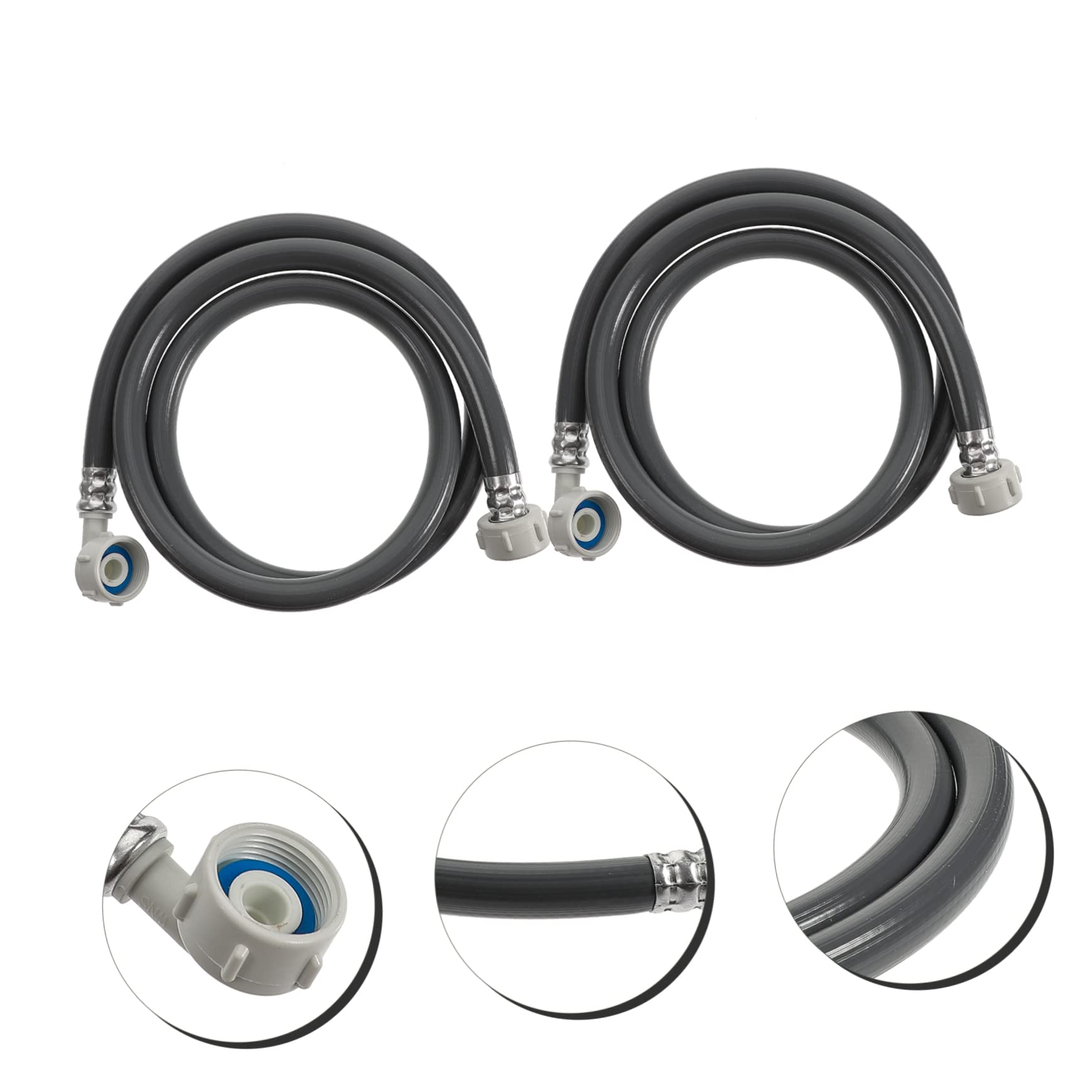 Homoyoyo 2pièces Tuyaux Arrivée Eau Pour Machine à Laver Tuyaux Pvc Pliables Stable Adaptés à Nombreuses Machines à Laver Automatiques