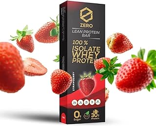 لوح بروتين بوزن 70 جرام من زيرو، علبة من 16 قطعة (نكهة الفرولة)