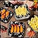 Havawish 100 Pcs 7 Inch Halloween Paper Plates Black Disposable Dessert Plates Skeleton Spider Web Square Halloween Decorative Dinner Plates for Birthday Party Supplies(Skeleton)
