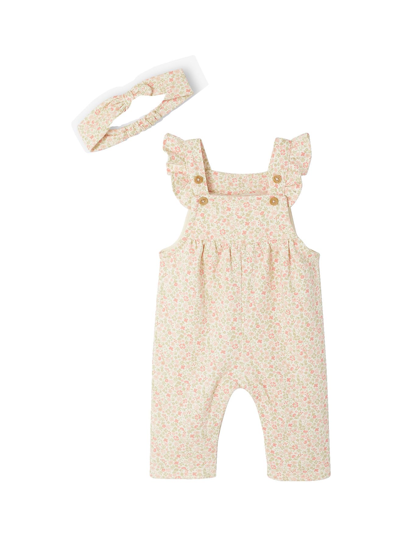 VERTBAUDET Salopette bébé fille molleton + bandeau