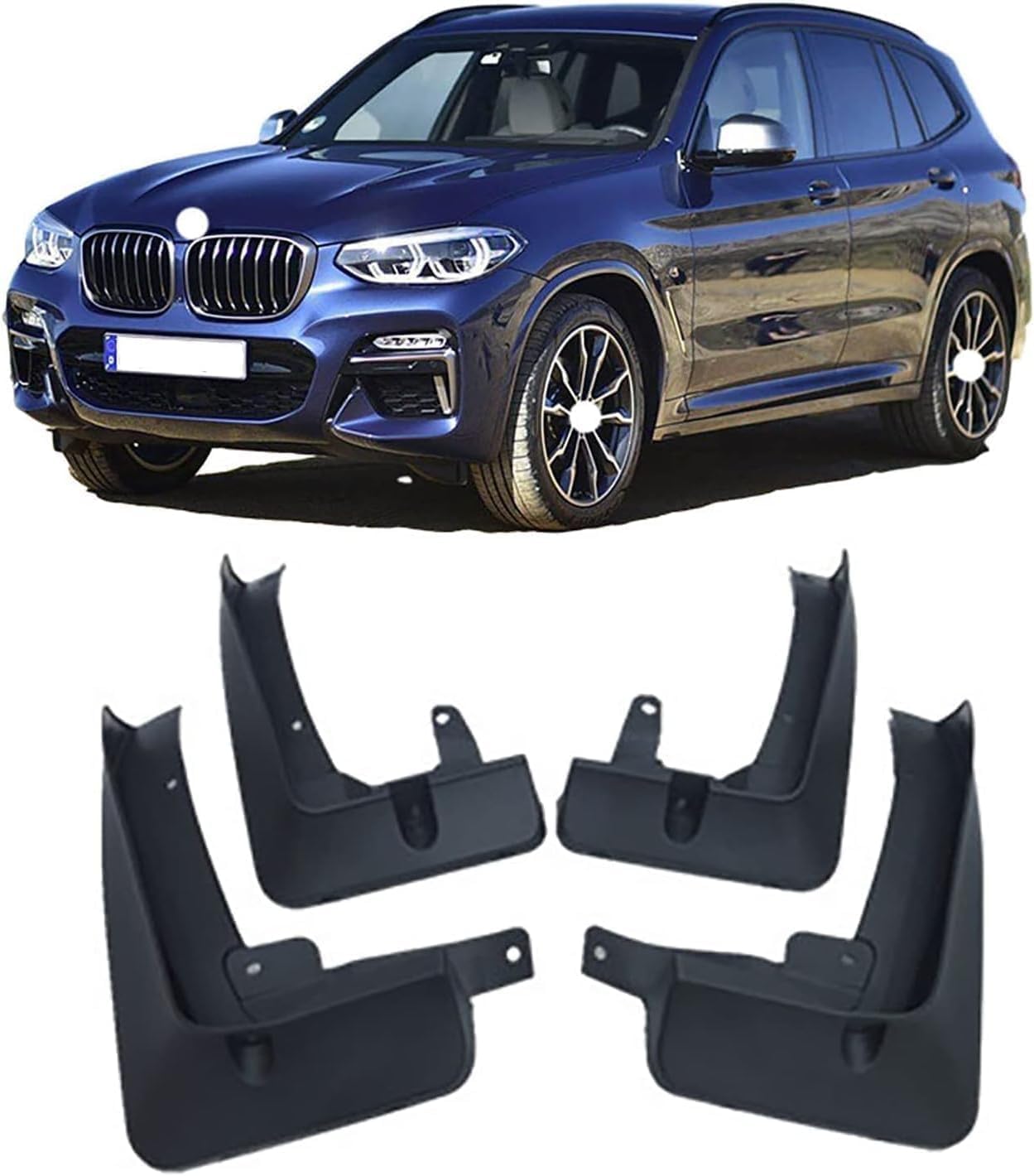 liufangfc 4PCS Heavy Duty Rubber Mud Flaps for BMW X3 G01 2018-2023