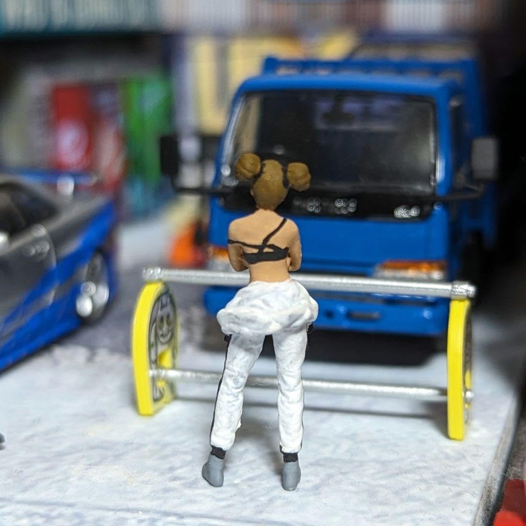 Amazon.co.jp: 1 64 ツナギを着た整備士の女性 ジオラマ用フィギュア