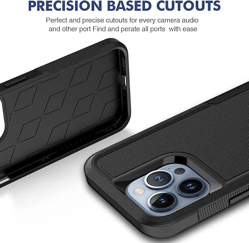 Miniatura 3 de Funda protectora para iPhone 13 Pro de 6.1 pulgadas, a prueba de golpes, resistente y duradera, color negro