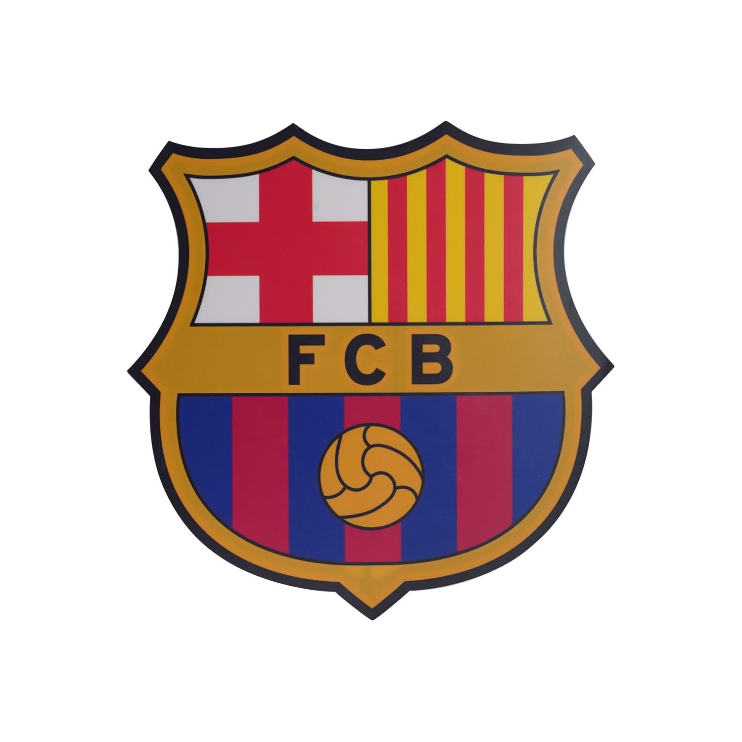 Escudo Pared o Ventana con Luz Electroluminiscente, Producto Oficial Real Madrid, Barça, Valencia F.C., Benfica, 2 Modos de Luz, Inversor USB y Cinta Doble Cara, Regalo Hinchas Fútbol