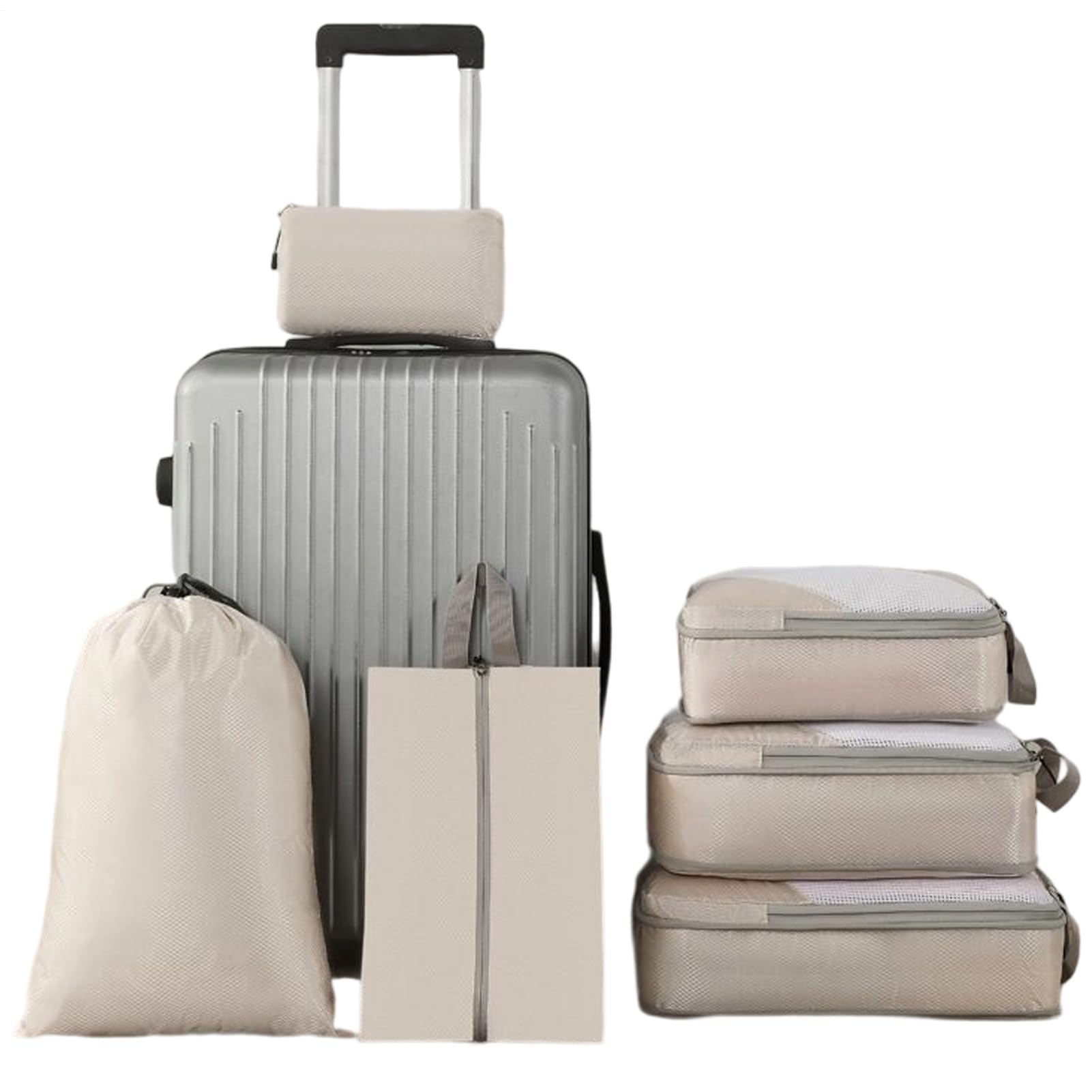 Bolsas de compresión de viaje con cremallera resistente para ahorrar espacio en maletas