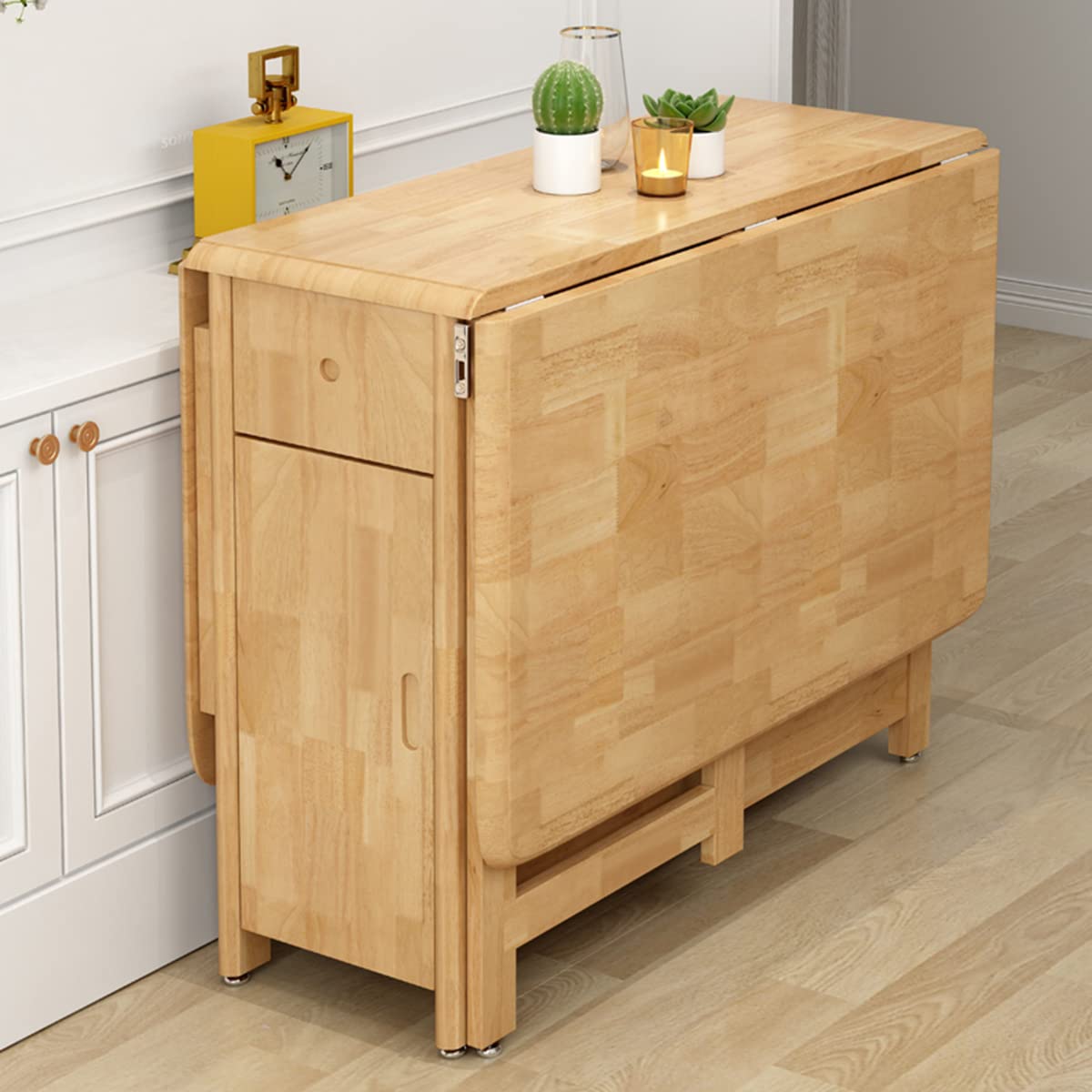 Folding Table Folding Dining Table, Multifunctional Solid Wood