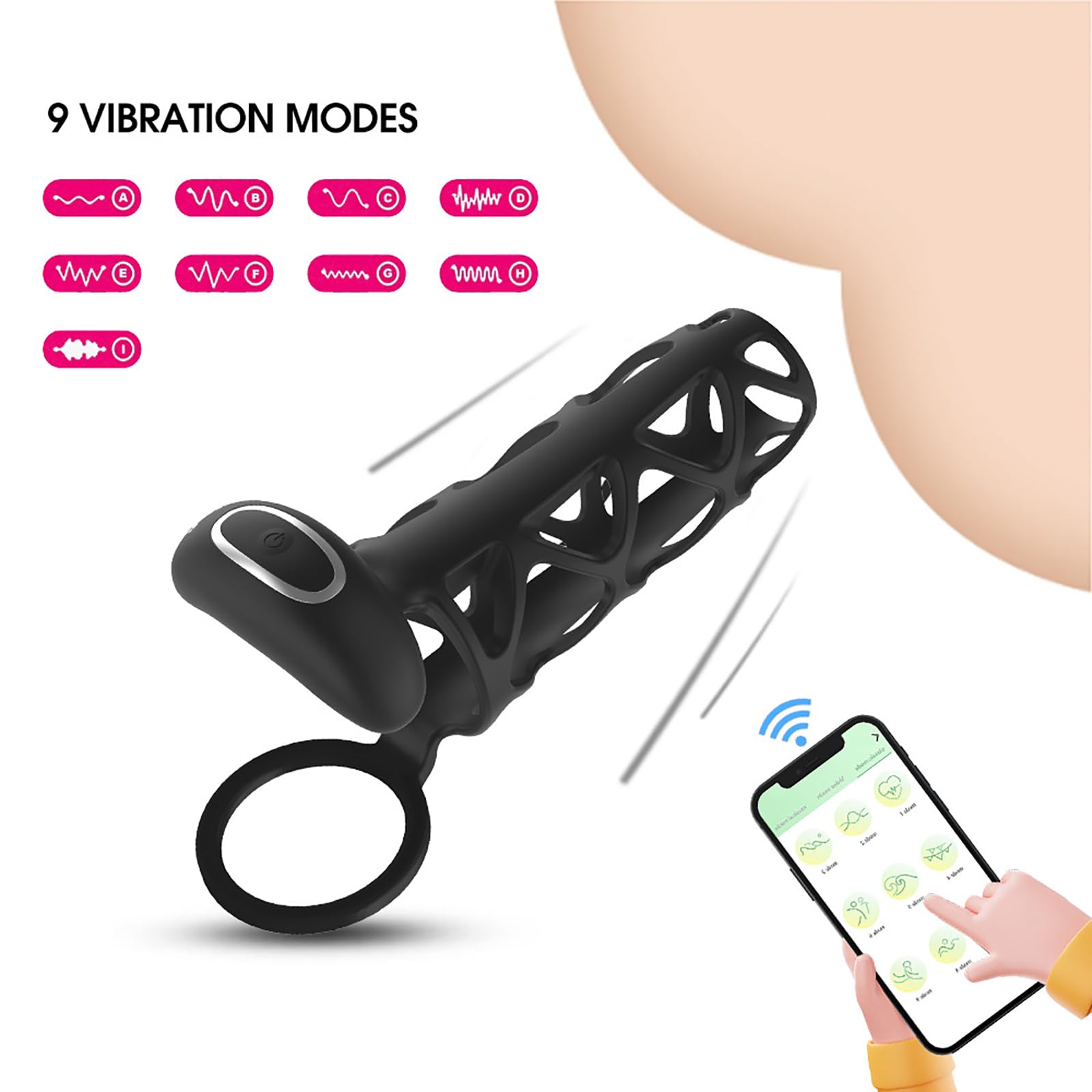 hocheffizienter penisring durch vibration mit 9 frequenzen Japanische Sexpuppen Billige main image 1