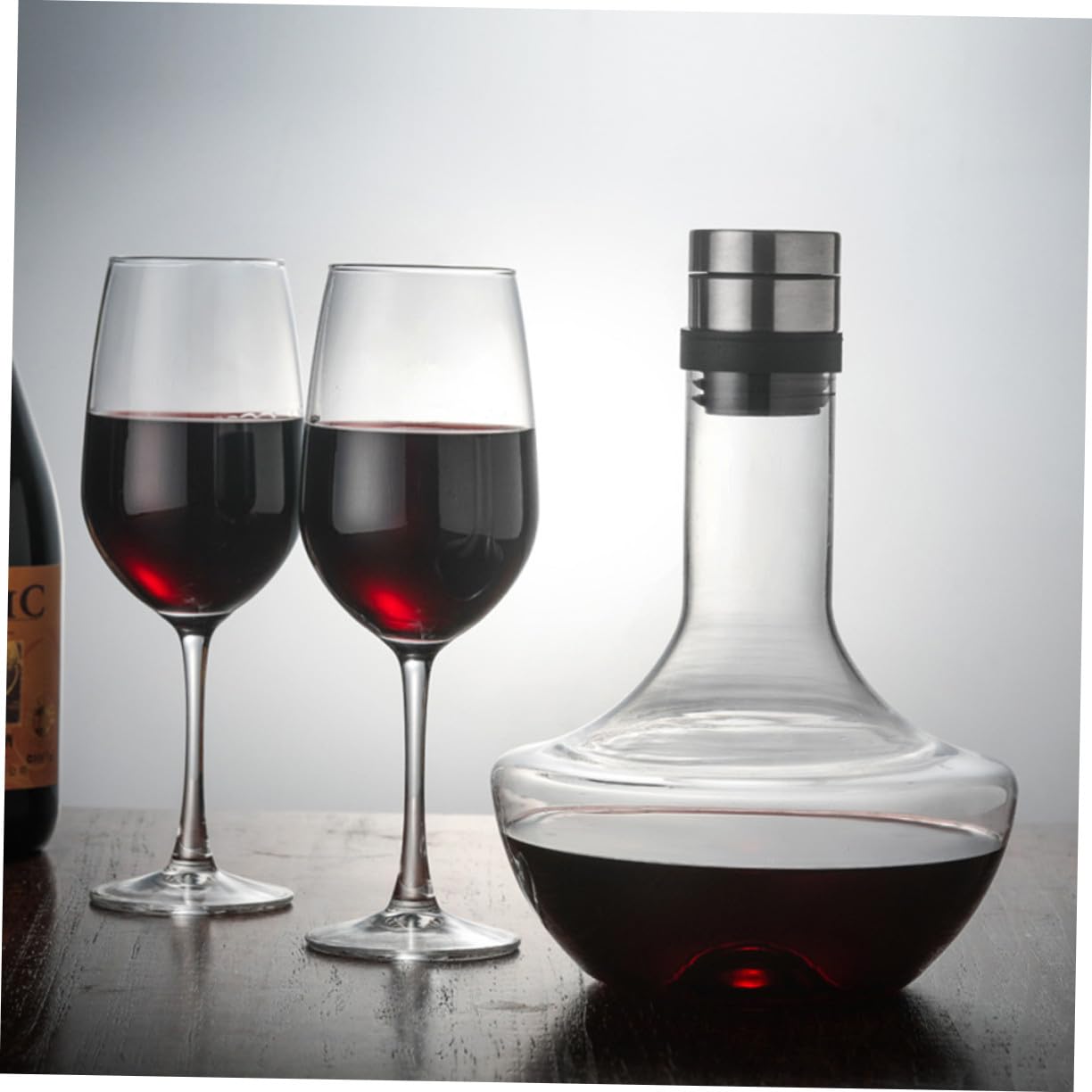BESTYASH Decantador de Vino de Vidrio Decantador Rápido para Vino de Botella para Servir Jarra para Decantar Eventos