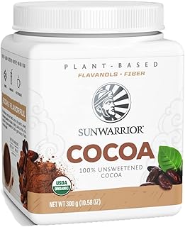 Cocoa Powder Unsweetened Organic Vegan for Baking and Smoothie Additive 300g Pantry Line by Sunwarrior