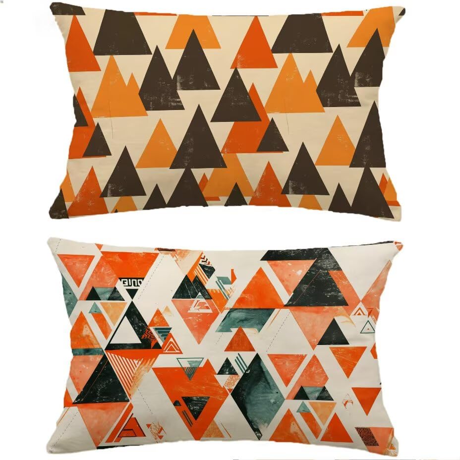 Housse de coussin extérieur 60x90 cm lot de 2 imperméable orange