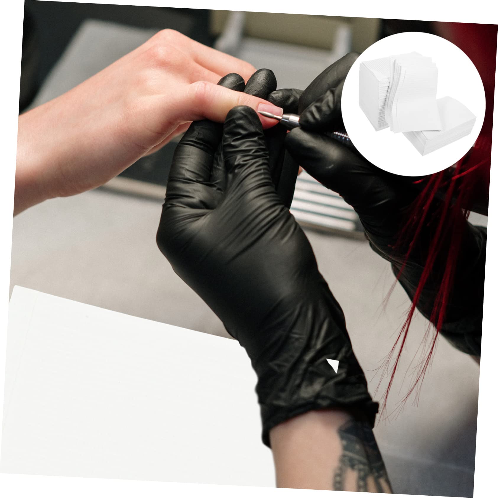 Homoyoyo Tovaglia Monouso per Manicure 125 Pezzi in Polpa Bianca Alta Capacità di Assorbimento D'acqua per Salone e Uso Domestico, Mantiene il Tavolo Ordinato