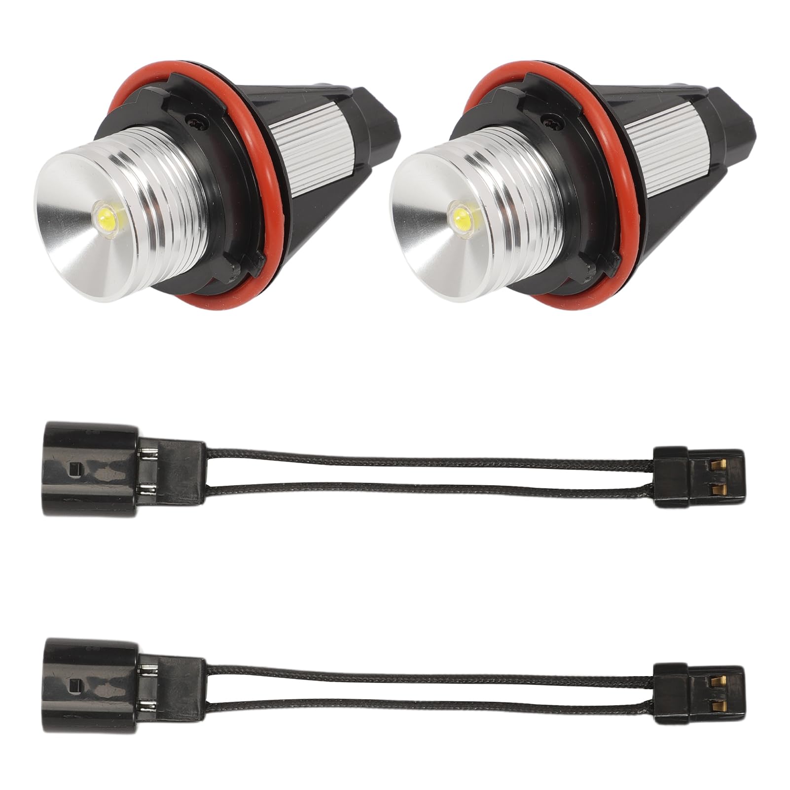 2x Angel eyes para E39 E53 E60 E61 E63 E64 E65 E66 E87 Halo Marker Ring 6000k 10W componentes decorativos de iluminación para faros de coche Marker Ring (Blanco)