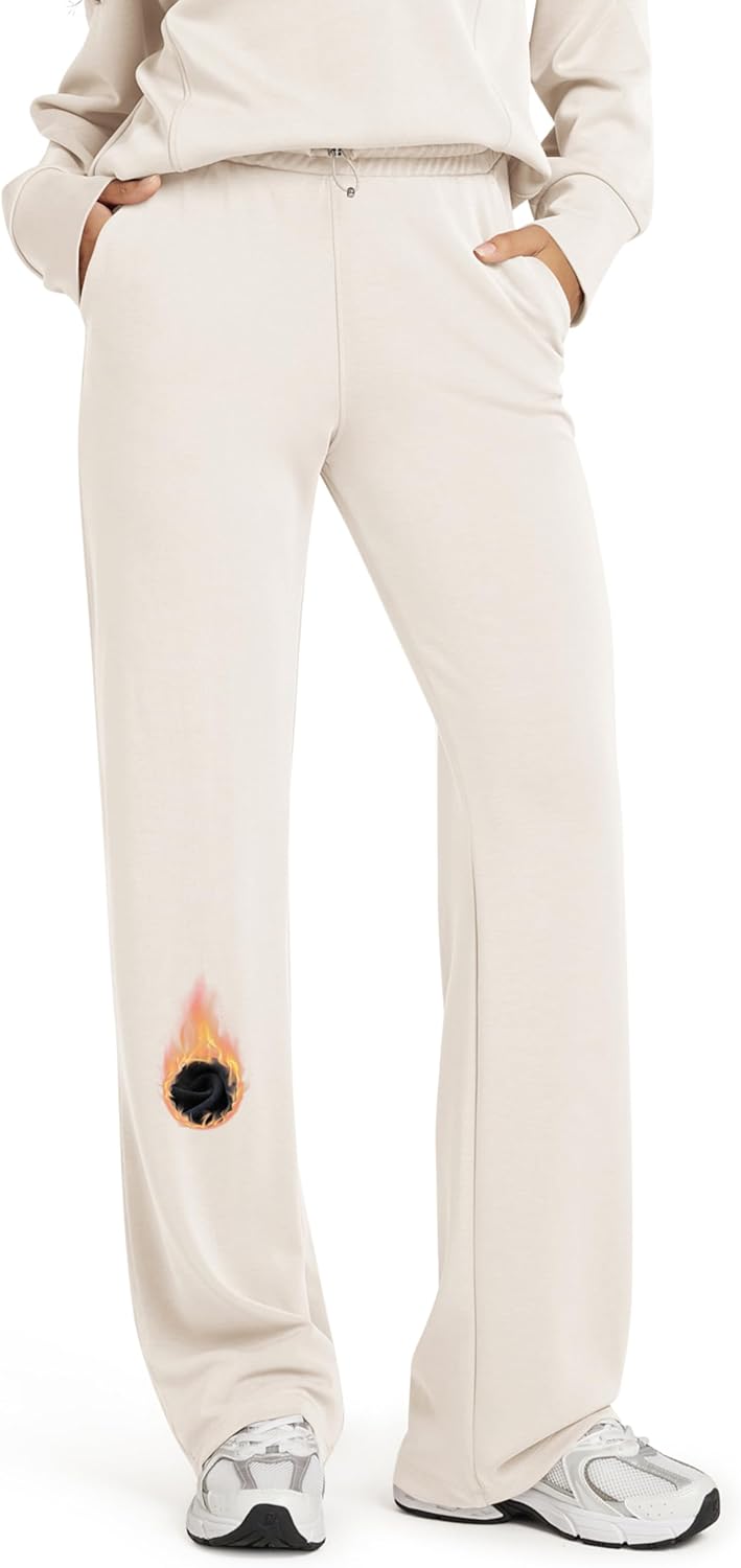 ODODOS Women's Modal Soft Wide Leg Pants with Pockets Adjustable Shockcord High Waist Casual Lounge Pants-27/29/31" Inseam