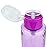7oz Push Down Pump Dispenser Flip Top Cap Refillable Empty Bottle - Purple with Word Imprint - Lockable Travel Cosmetic Packaging Empty Bottle for Nail Polish Manicure