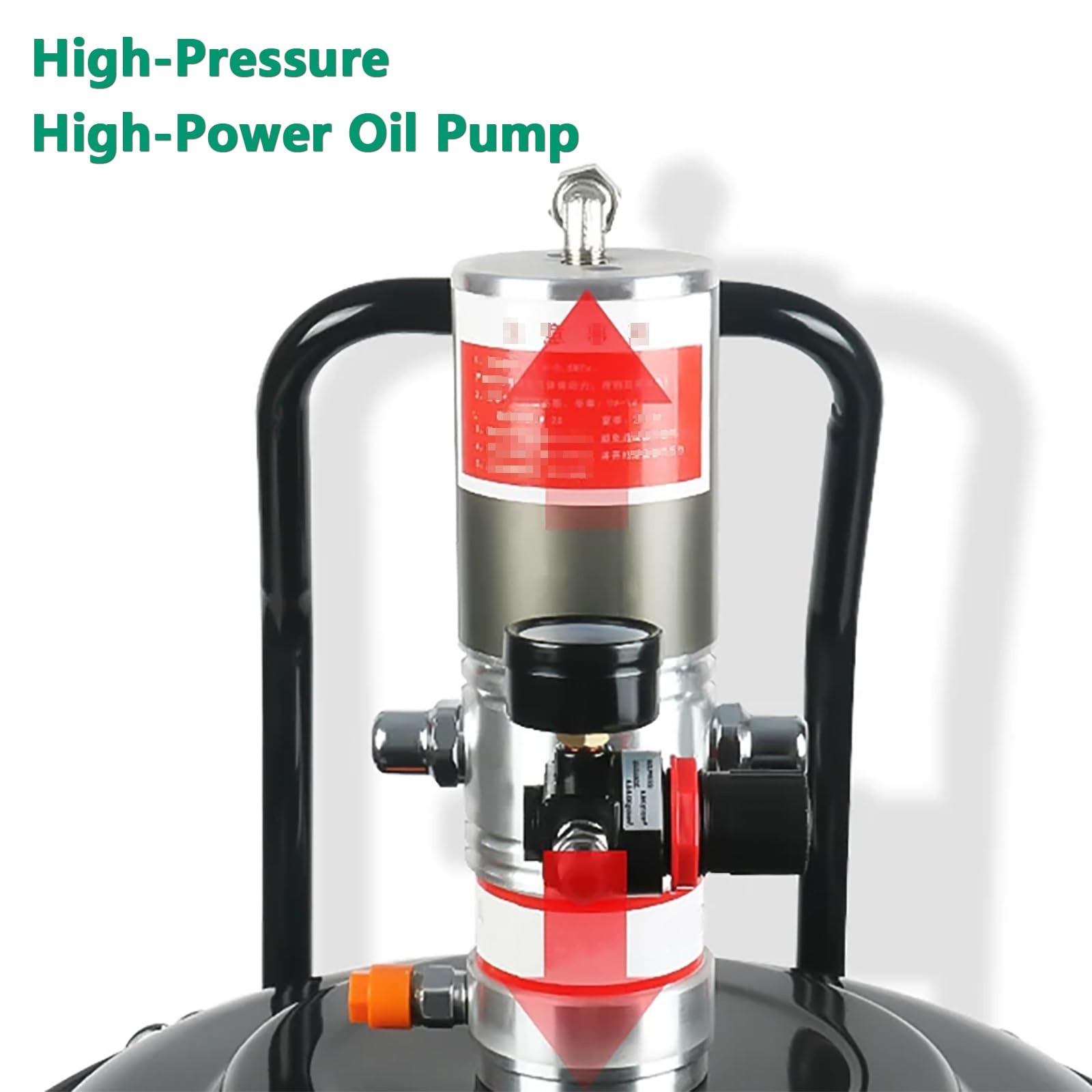 Kit Pompa Pneumatica Portatile per Riempimento di Grasso | Tubo per Olio da 6 M, Pistola per L'iniezione di Olio, Tubo Dell'aria da 15 M, per Macchine Agricole