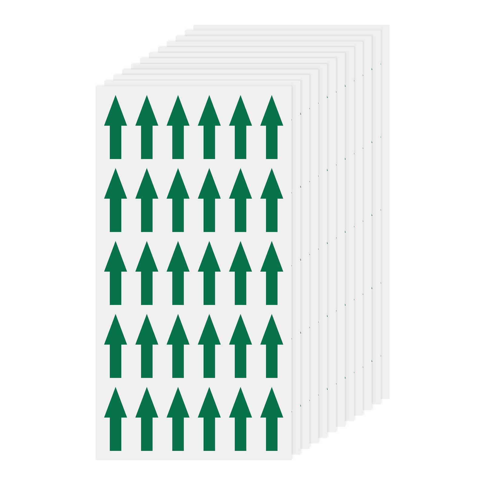 PATIKIL Small Arrow Sticker Labels 3cm x 1cm, 360 Pack Self Adhesive Arrow Sticker Color Coding Sign Decal for Gas Flow Direction Inspection Defect Marking, Green