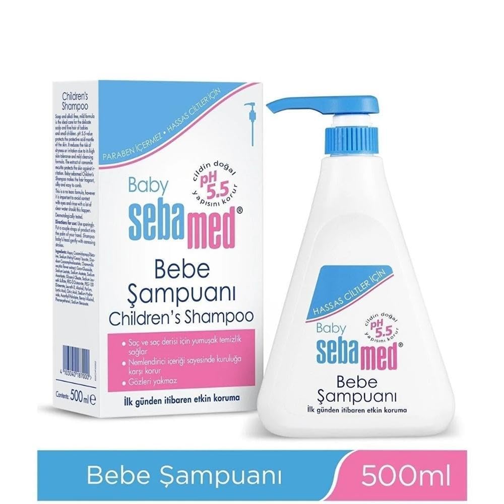 Sebamed Baby pH 5.5 Göz Yakmayan Formül Nemlendirici Etkili Papatya Özütlü Bebek Şampuanı 500 ml
