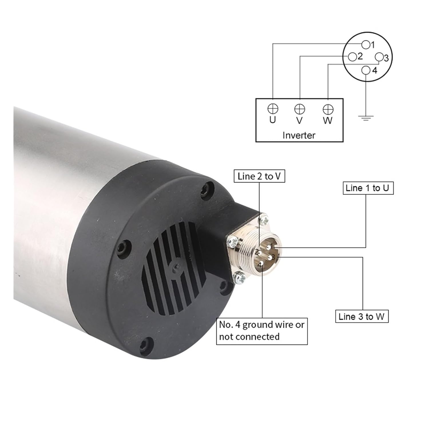 1.5KW CNC 1500W Round air-Cooled Spindle Motor ER11 D=80mm 220V 5.6A 24000rpm(1.5kw 380V ER11)
