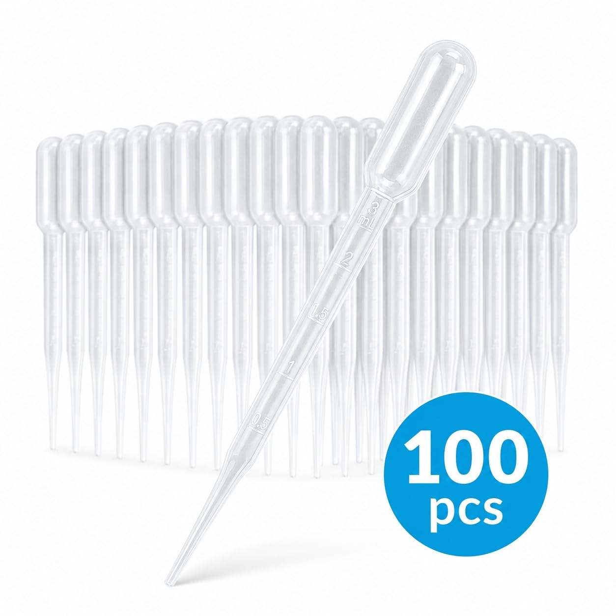 Lot 100 Pipettes Pasteur Graduées en Plastique PE-10ml