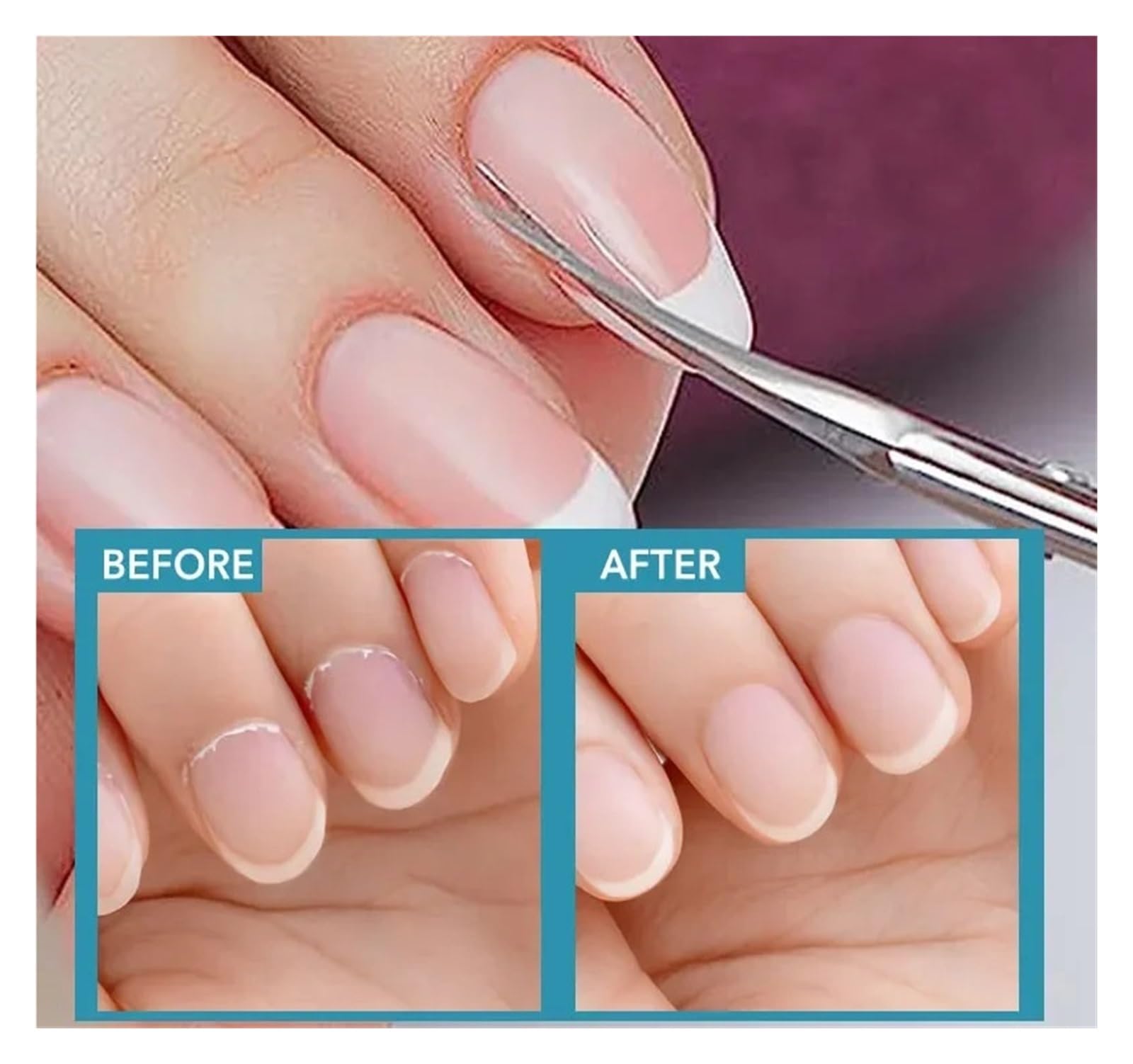 1 Pieza de Tijeras for Piel Muerta de Acero Inoxidable, Tijeras Multiusos for manicura, recortador de cutículas, Kit de Belleza y Cuidado Personal.(Silver)