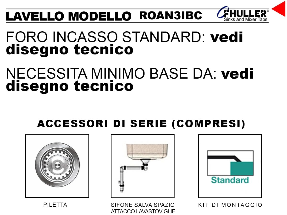 Lavello da Cucina ad Angolo, 83x83 cm, 3 Vasche in Acciaio Inox Spazzolato,