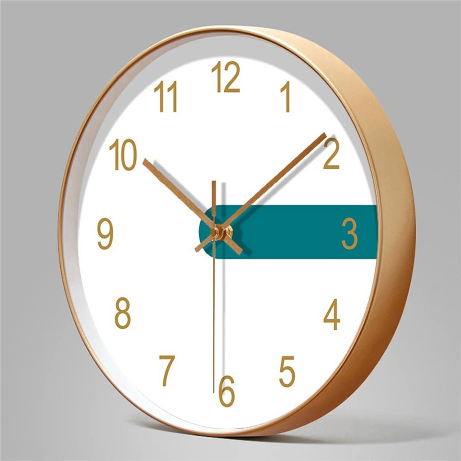 Cucina Orologio da parete rotondo nordico semplice 25 cm/30 cm/35 cm Decorazione for camera letto al quarzo silenzioso con gancio Decorazioni per interni(14inch)