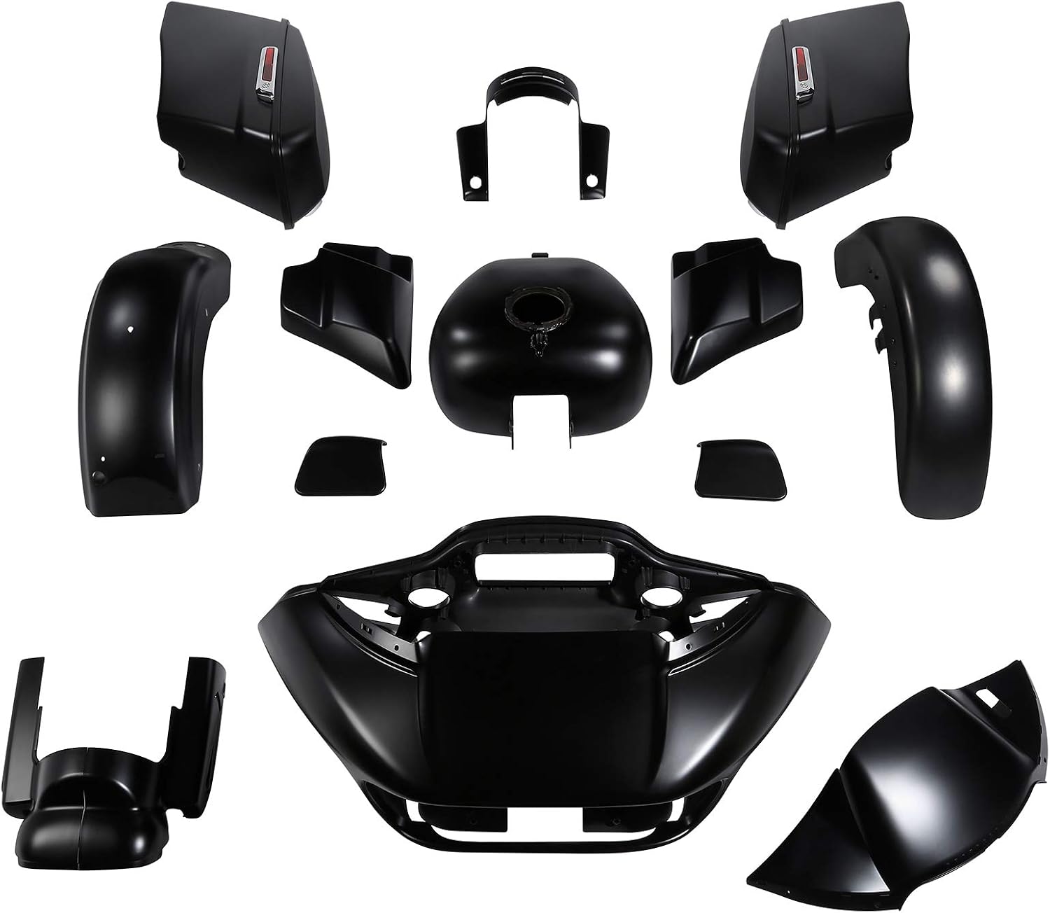 HR3 Inner Outer Fairing Glove Box Side Cover Stretched Saddlebags Front Rear Fender Gas Tank Black Denim Bodywork Bodykits Fit For Harley Road Glide Special 2015-2023