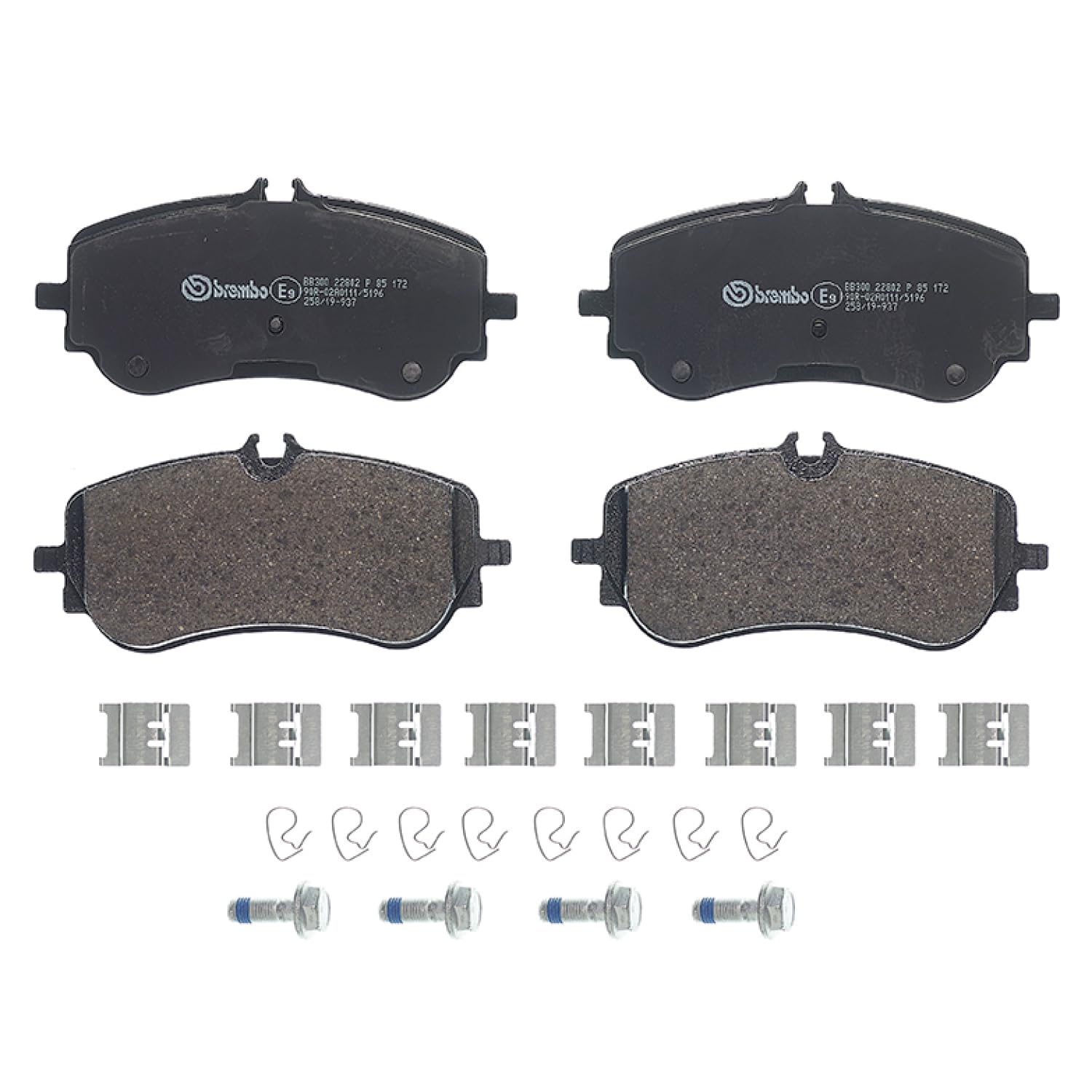 Bremsbeläge hinten Brembo mit Zubehör (P 85 172)
