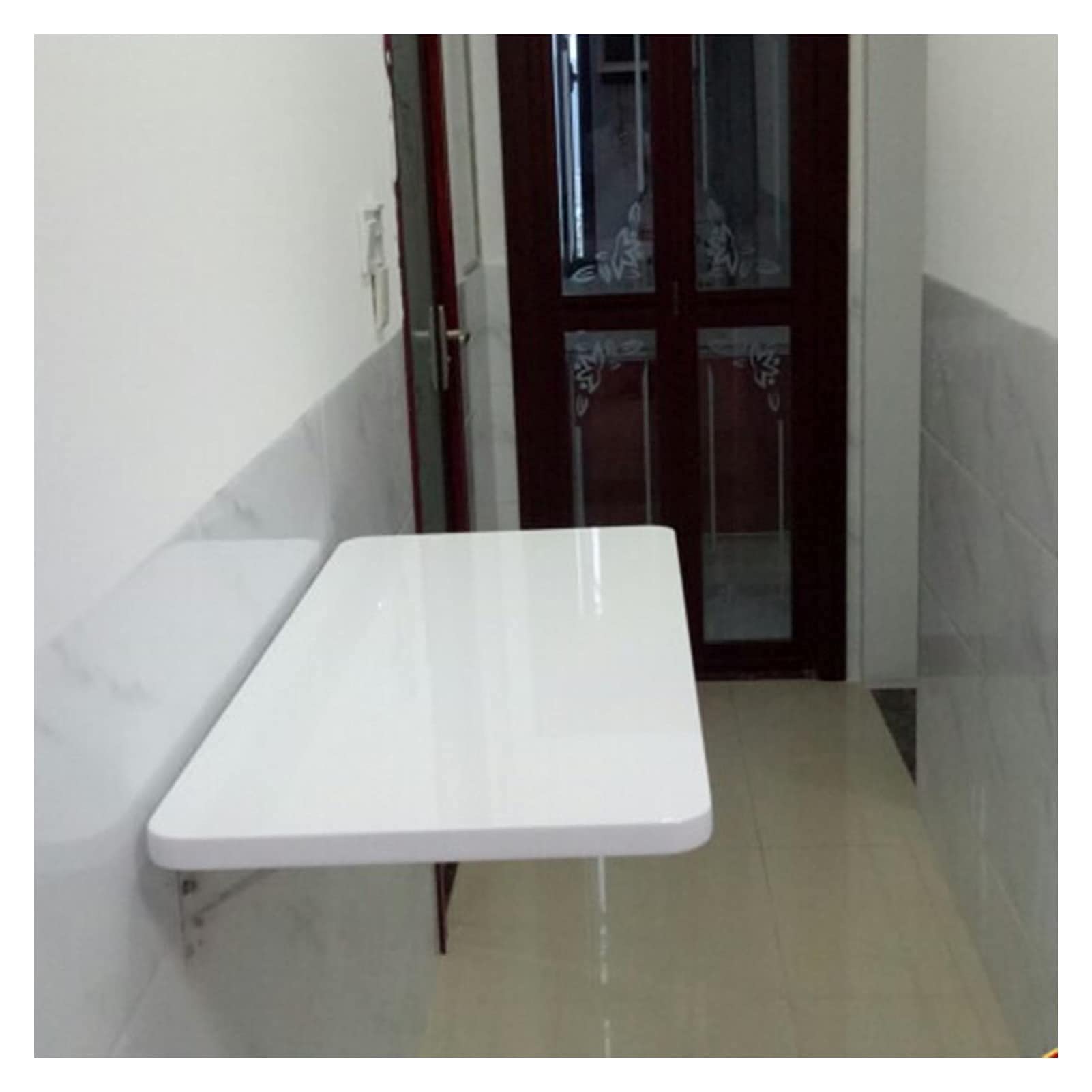 Table de cuisine rabattable blanche : fixez votre bureau flottant sans perdre de place