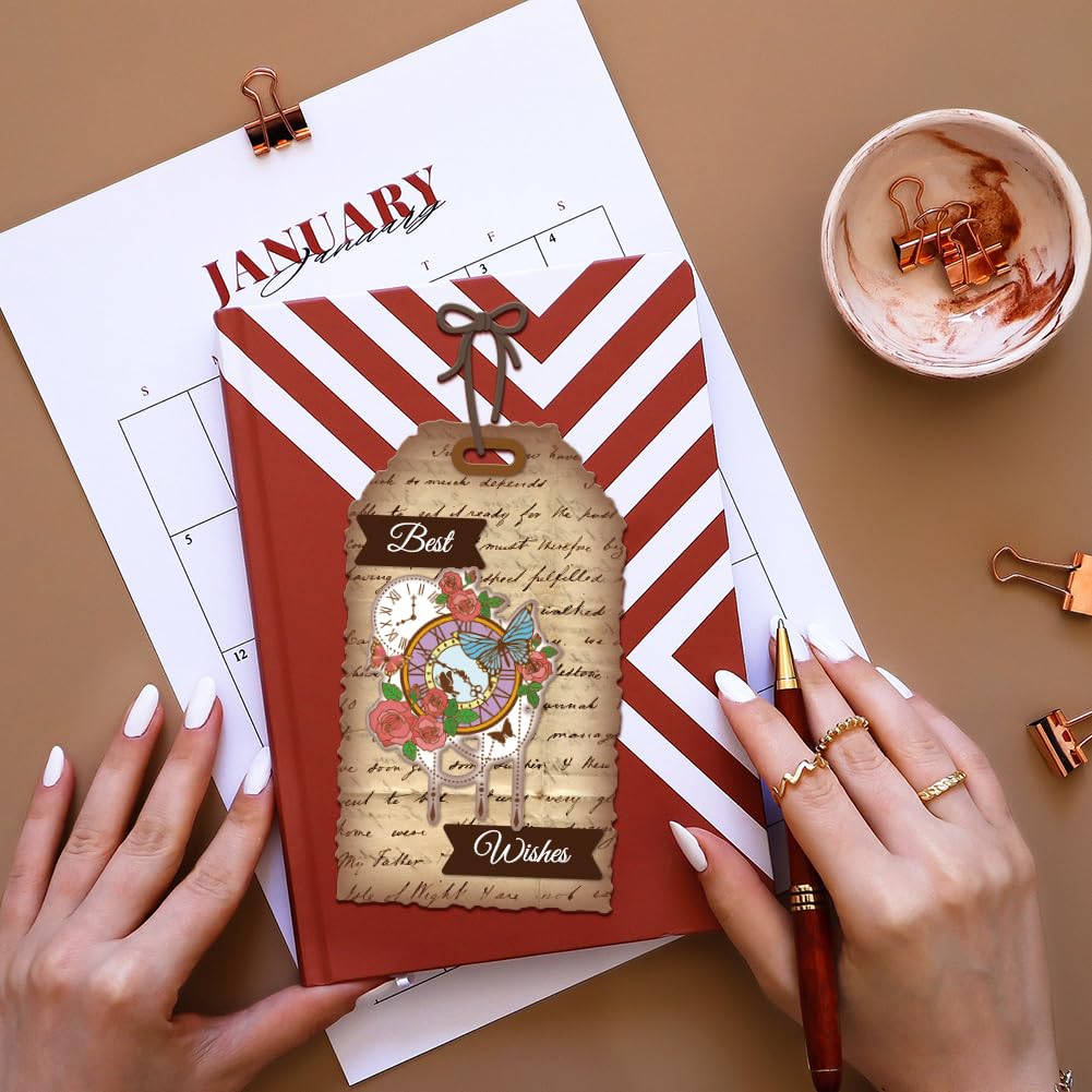 GLOBLELAND Fustelle per Etichette con Bordi Irregolari Segnalibri per La Creazione di Biglietti Fustelle per Cornici Stencil In Acciaio Al Carbonio per Goffratura Modelli per Album di Scrapbooking