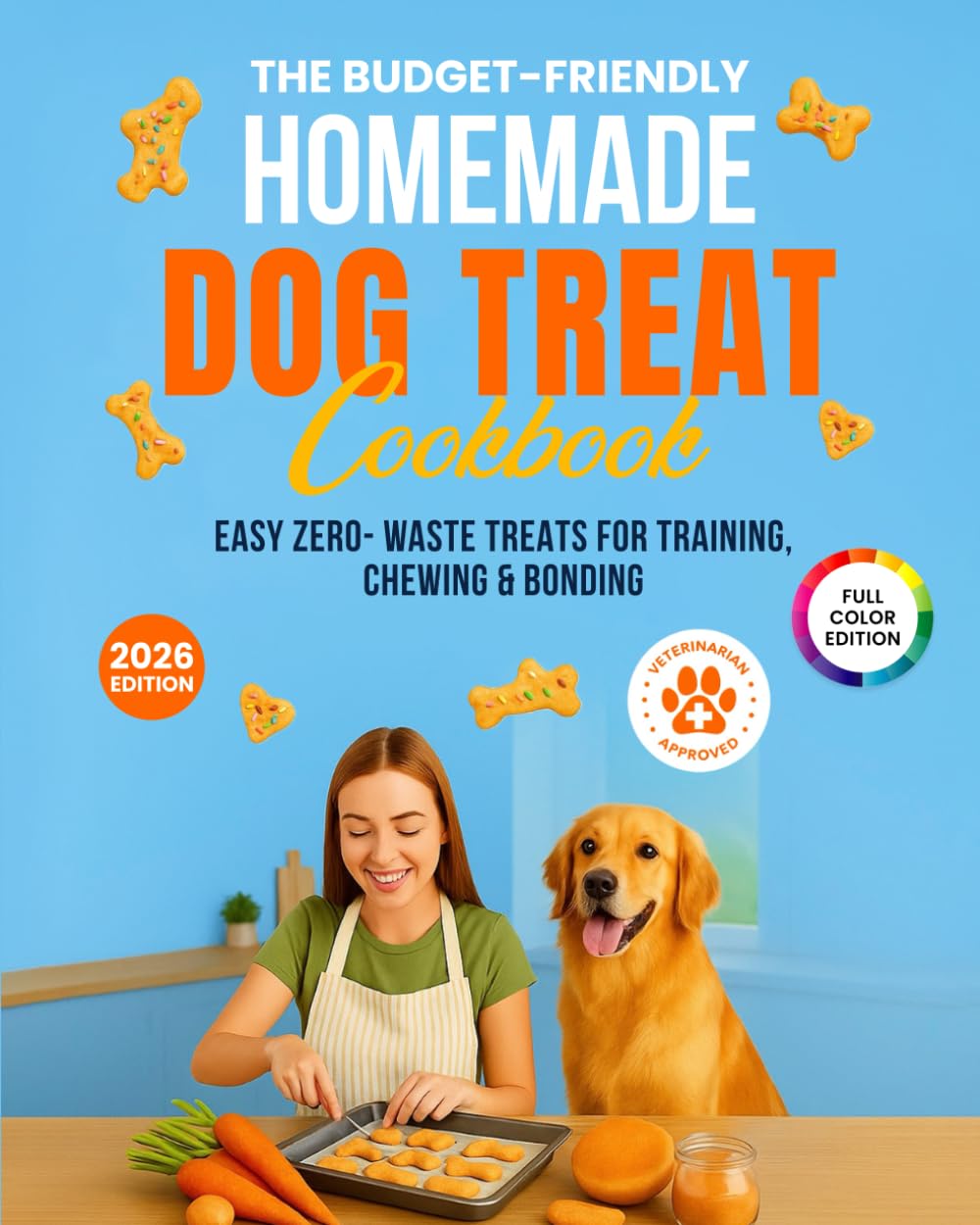 The Budget-Friendly Homemade Dog Treat Cookbook: Vet-Approved Dog Treat Recipes Using Pantry Staples – Easy Zero-Waste Treats for Training, Chewing & ... Homemade Dog Food Cookbook Series)
