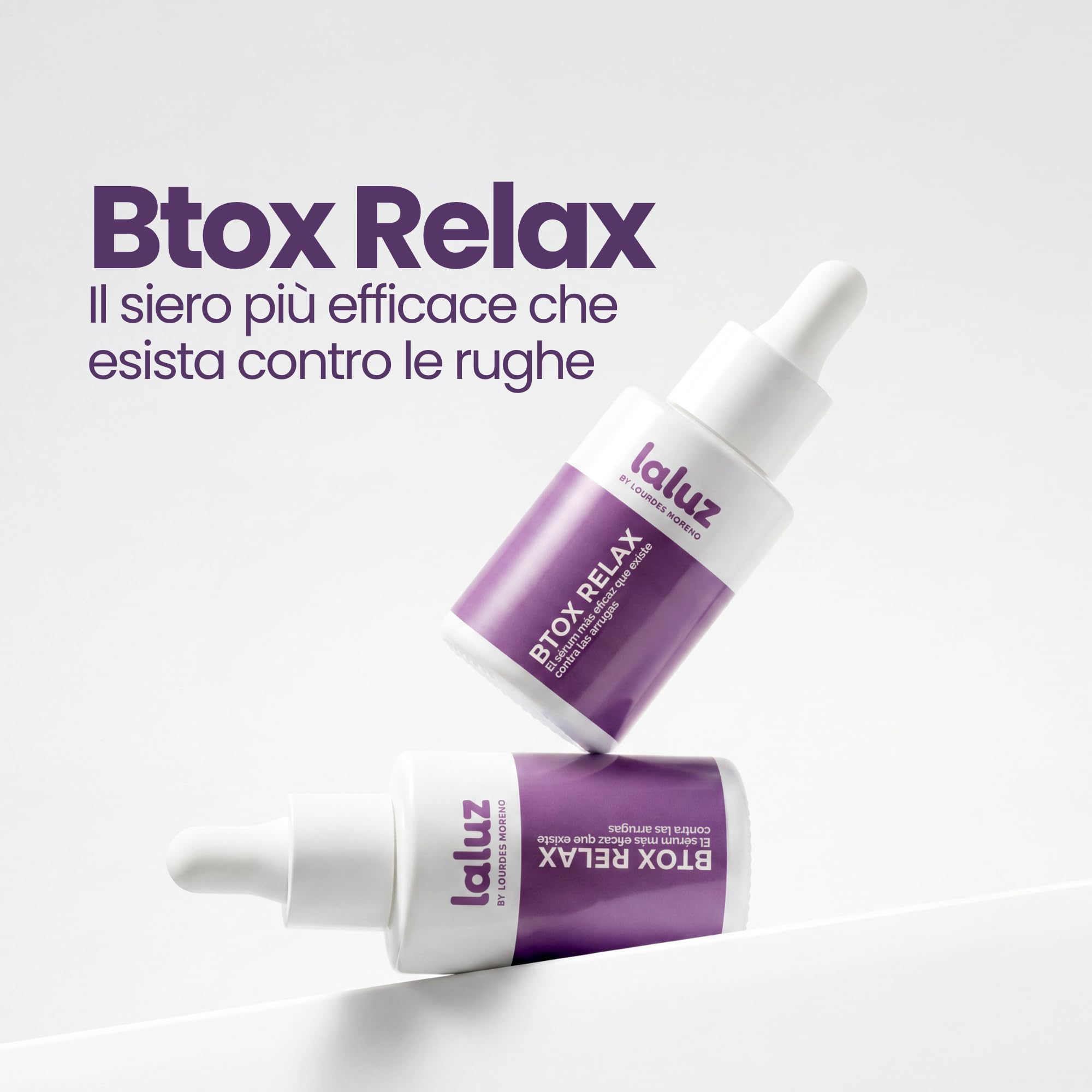 LALUZ by Lourdes Moreno | Siero Viso Acido Ialuronico Antirughe | Effetto B-TOX con Argireline® 10% e Niacinamide | Lifting Anti Età | Per Donna | 30 ml