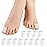 Povihome Toe Sleeves, Toe Protectors, 12 Pack Toe Tube Pads for Hammer Toe,Stubbed Toe,Corns, Calluses Protect (Large Size, White)