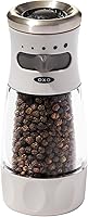 OXO Good Grips Mess-Free Pepper Grinder - Adjustable Ceramic Mill with 5 Settings, Pre-Filled Black Peppercorns