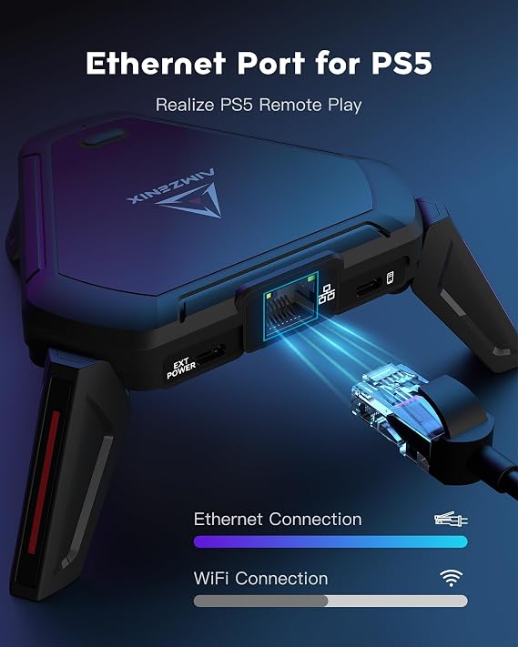AIMZENIX Monster Keyboard Mouse Adapter for PS5 (via Remote Play), No Recoil for FPS Games, APP Powered, Compatible with PlayStation 5, PS4, Xbox One, Xbox Series X/S, Nintendo Switch, NS2, PC, AX600