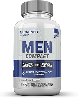 Men Complet 60 cápsulas, L-Arginina + HMB + Boro + Vitaminas e Minerais, Nutrends