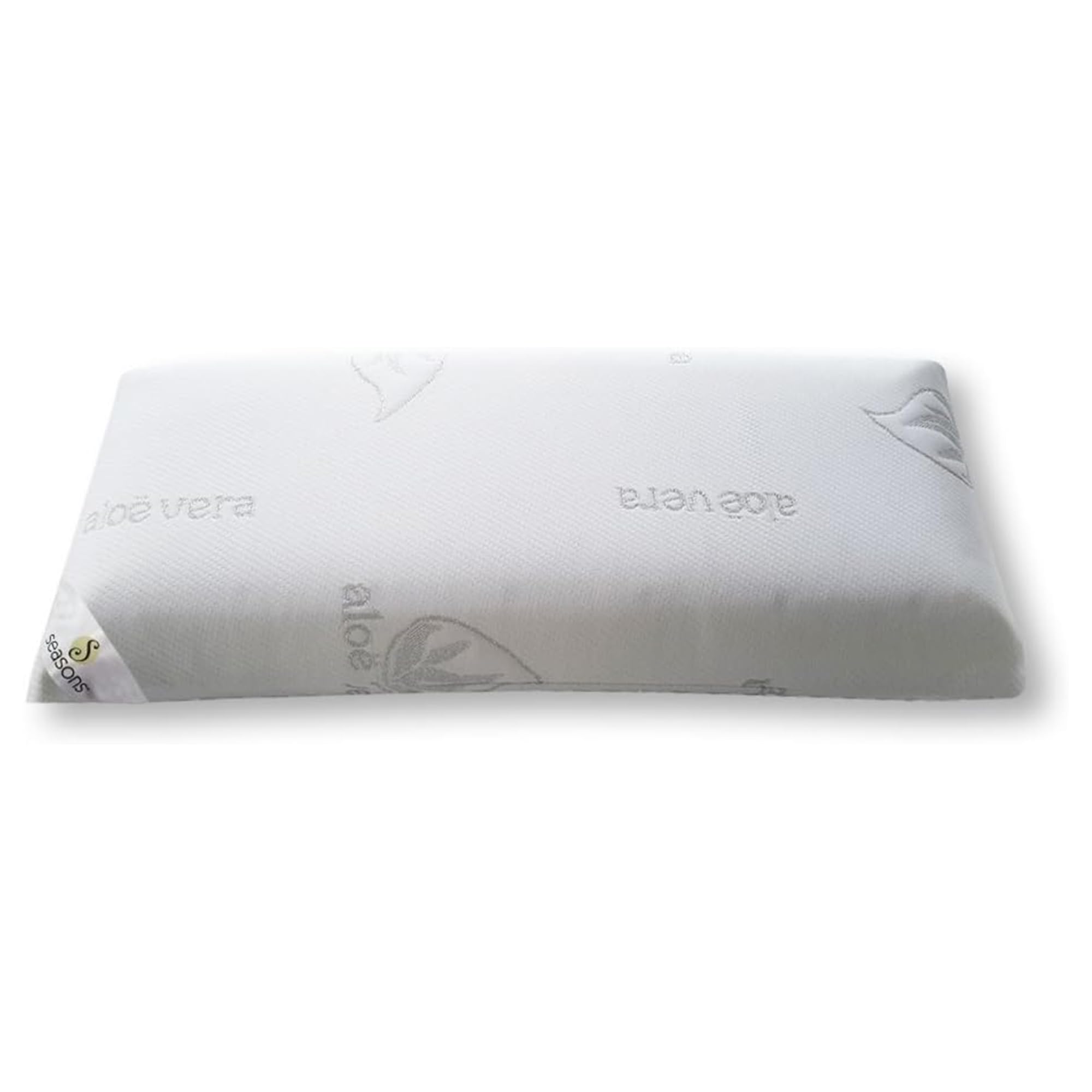 SEASONS - Memory Foam Pillow 135 cm, Anti-Dust Mite and Antibacteria, Fabric with Silver Thread and Aloe Vera, Double Cover, Ozone Cleaning Treatment, Made in Spain