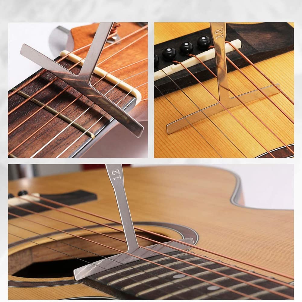 PRATYAHARA 45 StüCke Gitarren Reparatur Wartungs Werkzeug Satz mit Tragetasche GroßEs Pflegeset mit Werkzeugen für Akustikgitarren Elektrisch Gitarren