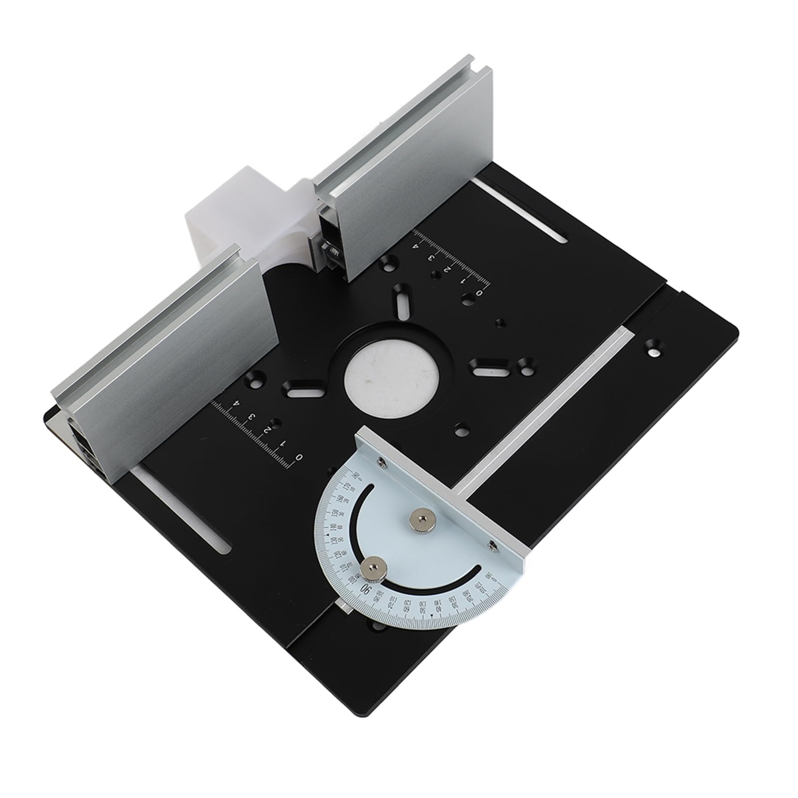 Piastra di inserimento della tavola del router HUIOP Set di 3 piastre di inserimento del tavolo del router Lega di alluminio Fresatura del legno Tavola ribaltabile Rifilatrice Incisione Strumento ausi