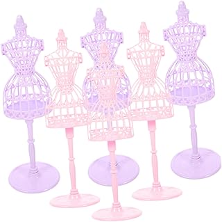 COHEALI 12 Pçs Suporte De Exibição De Roupas Suporte De Plástico Suporte De Plástico Mini Molduras Vestido De Boneca Suportes De Boneca Suportes De Roupas De Boneca Para Exibição Pequeno