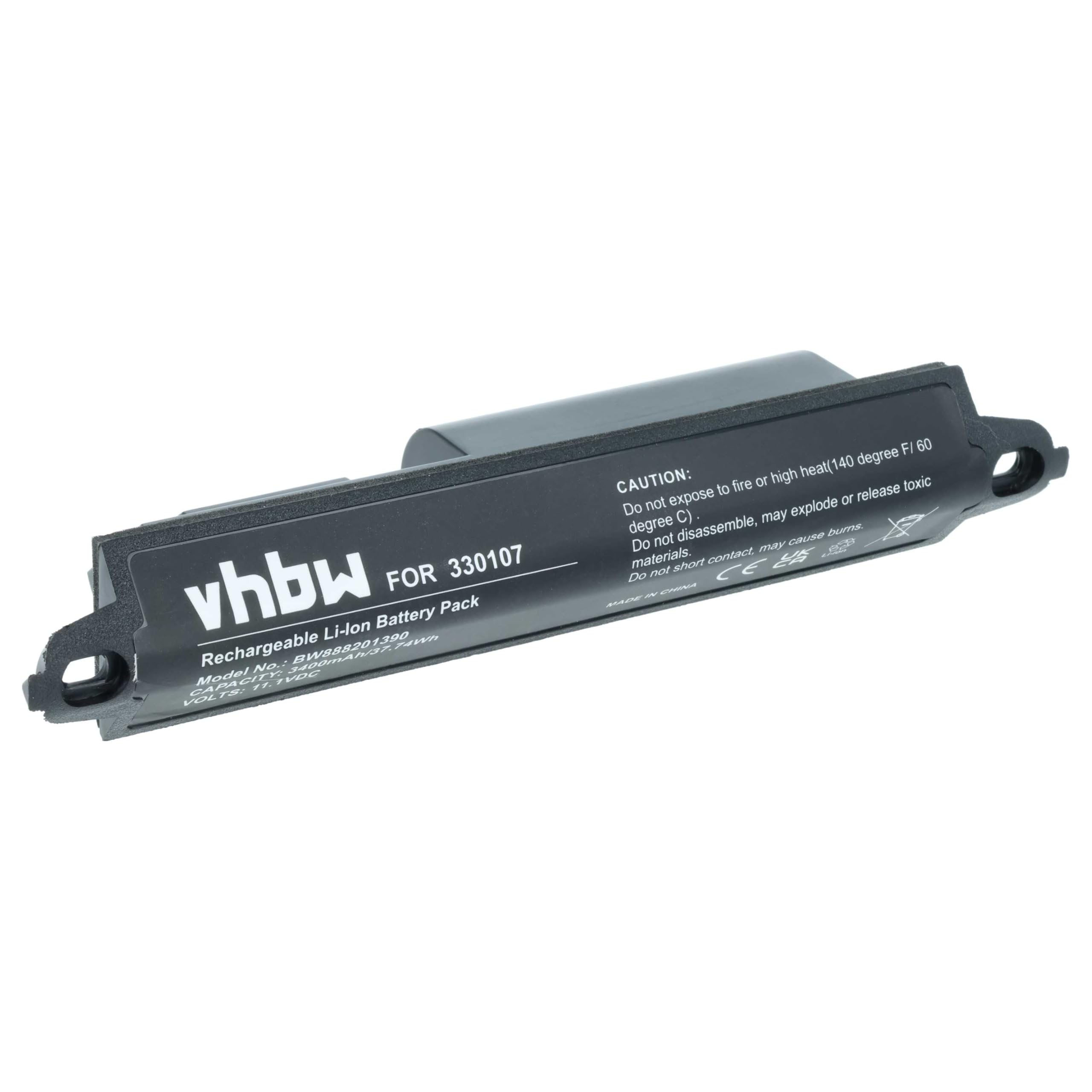 vhbw Akku kompatibel mit Bose Soundlink 1, 2, 3, 404600 Lautsprecher Boxen Speaker (3400mAh, 11,1V, Li-Ion)