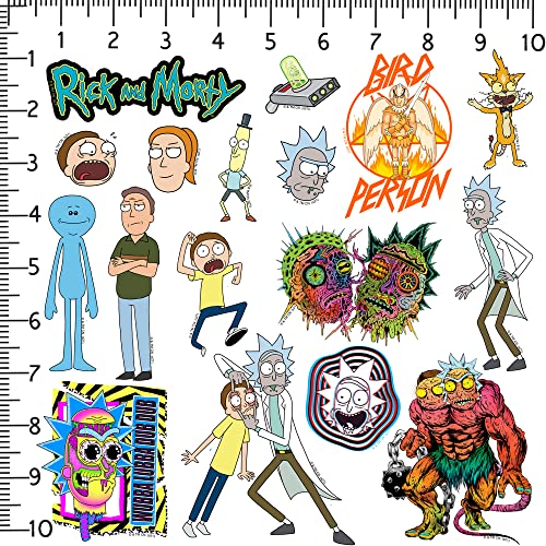 Rick And Morty Sticker Pack Die Cut Vinyl Large Deluxe Stickers Variety Pack - Laptop, Water Bottle, Scrapbooking, Tablet, Skateboard, Indoor/Outdoor - Set Of 50 #TOP1