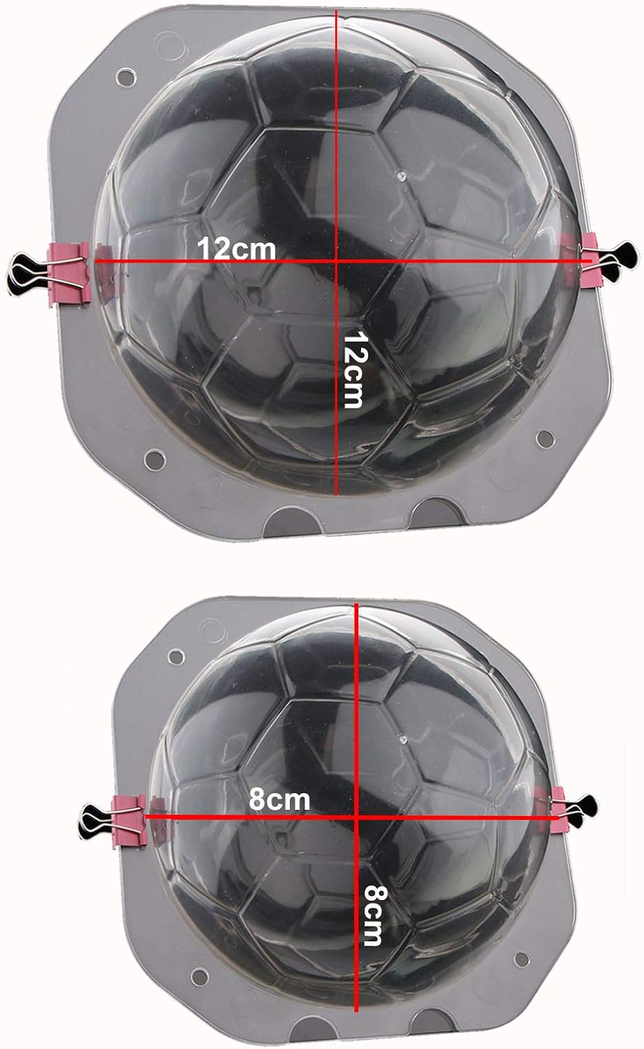 ケーキデコレーション ポリカーボネート 3D フットボール型 チョコレート型 ケーキデコレーション チョコレート型ツール (2つの異