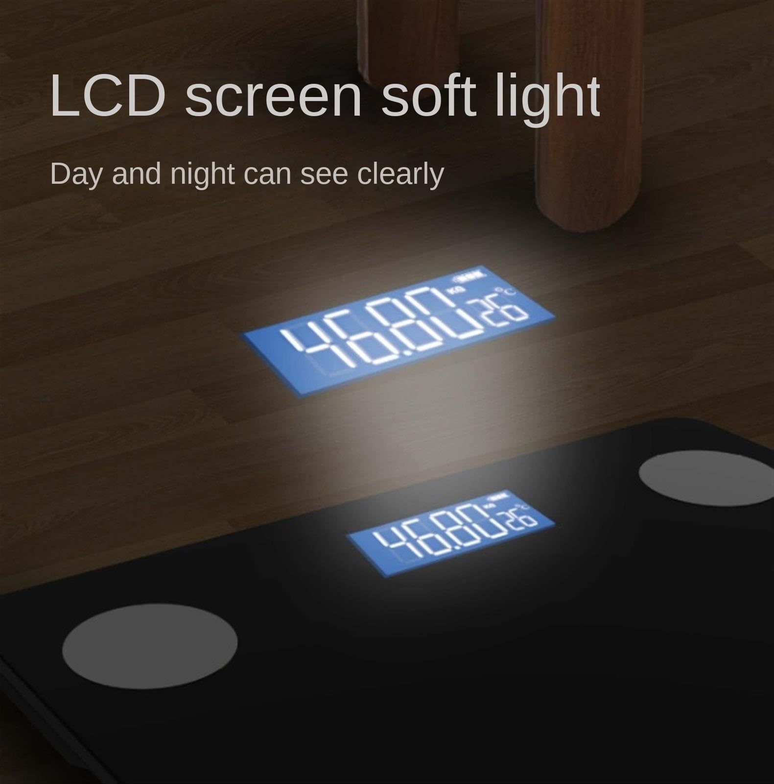 BáScula De BañO Básculas Peso Corporal Báscula De Baño Pantalla LCD Hogar Uso En Interiores