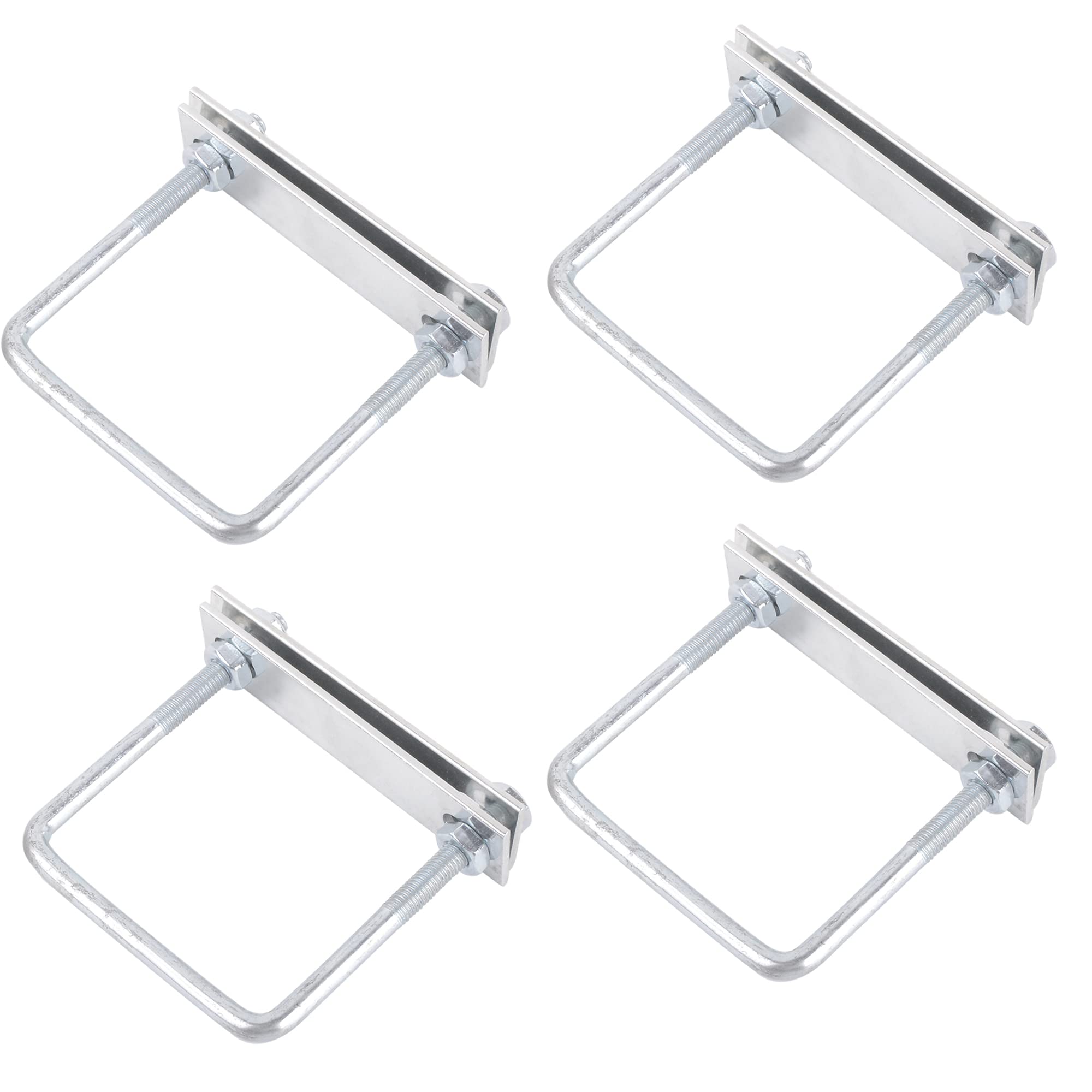 Boulons En U 4 Pièces Boulon De U En Acier Inoxydable Boulon U M8 Boulon Carré en U U-Boulon Avec éCrou Plaque De Cadre Et Rondelle